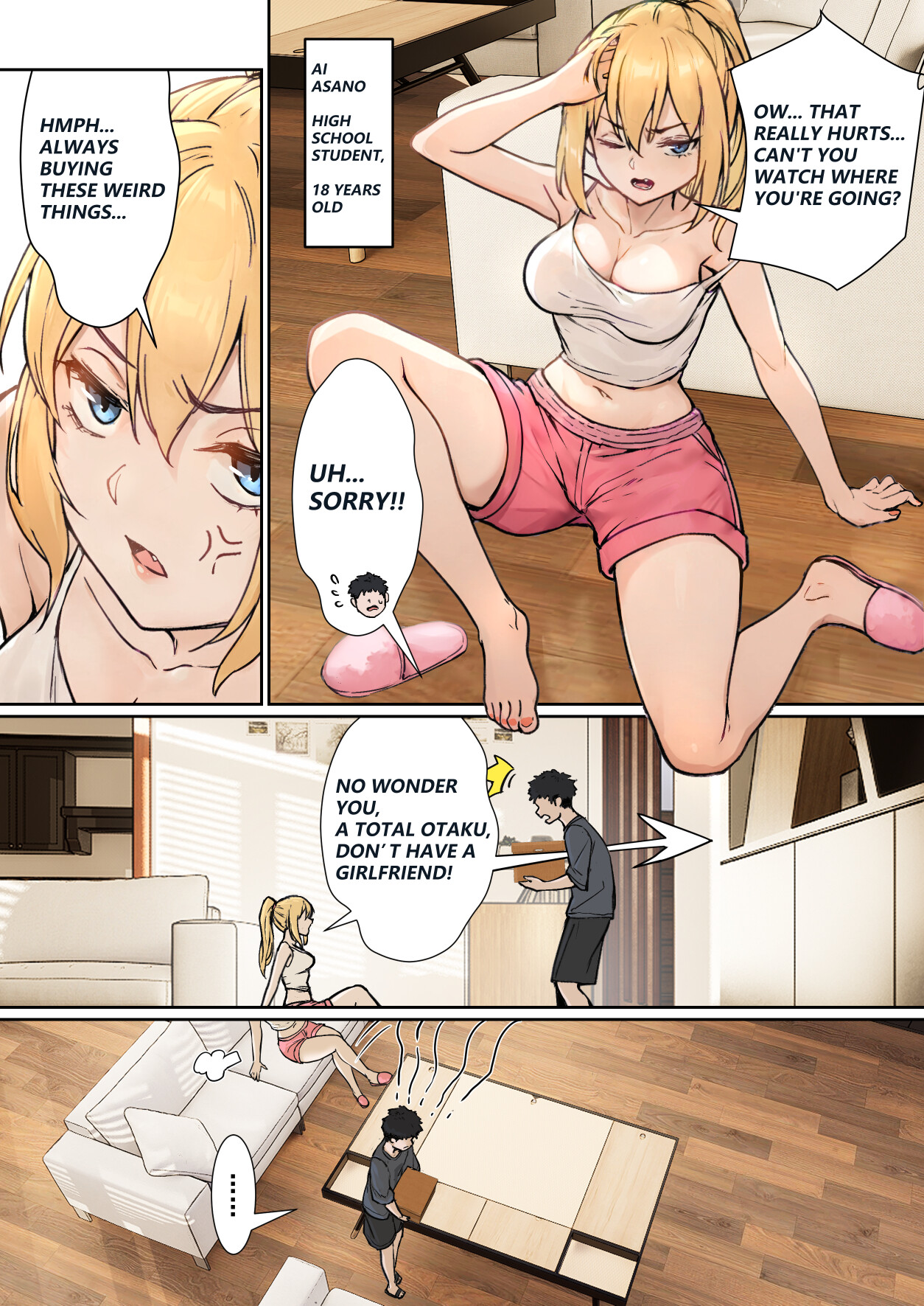 Hentai Manga Comic-My AR glasses can see various stats about my foster sister?!-Read-4